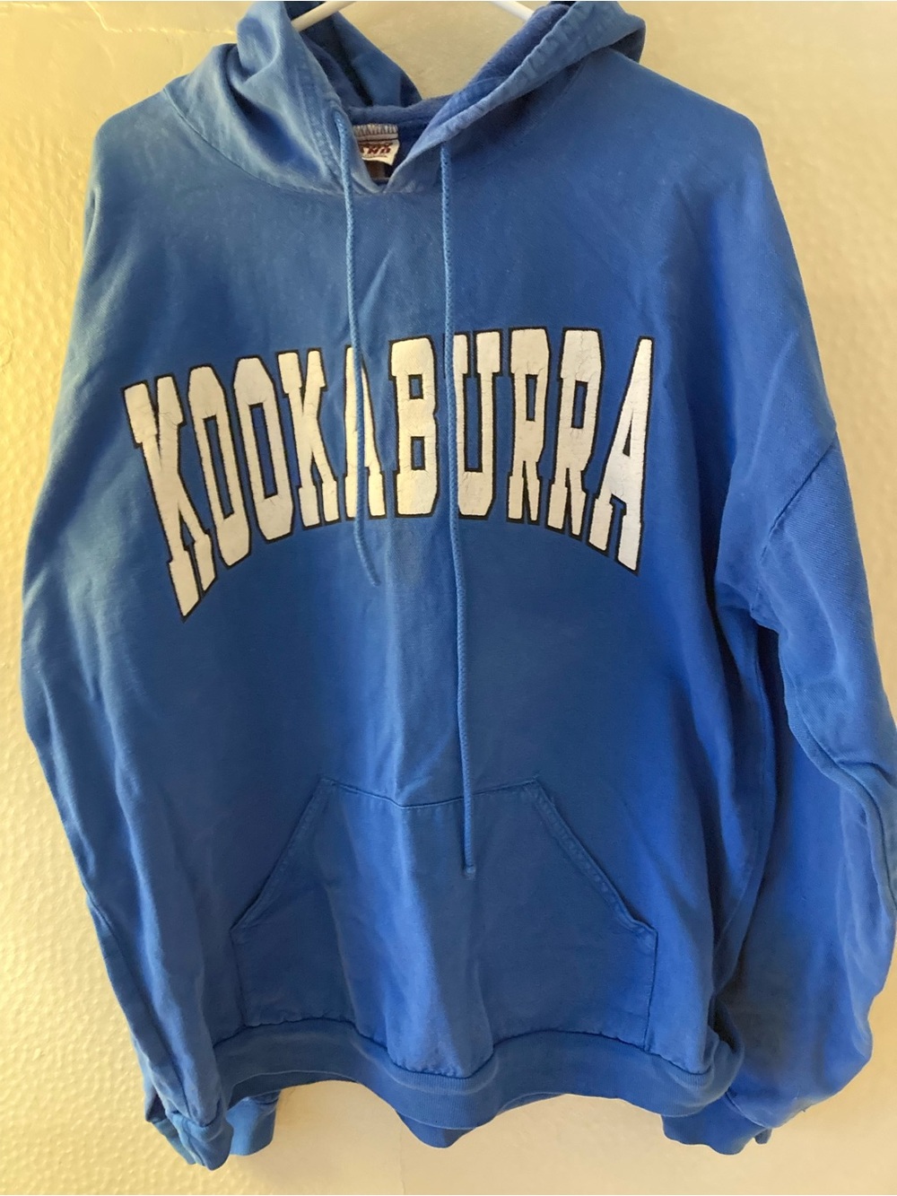 Vintage Canary Island Kookaburra Men's Blue Hooded Sweatshirt
